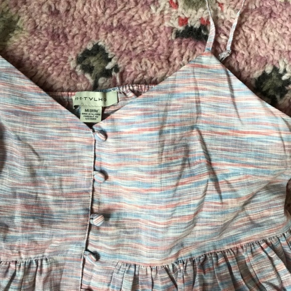 Anthro Tank Space Dye Button Front Marled Tylho - Picture 4 of 5